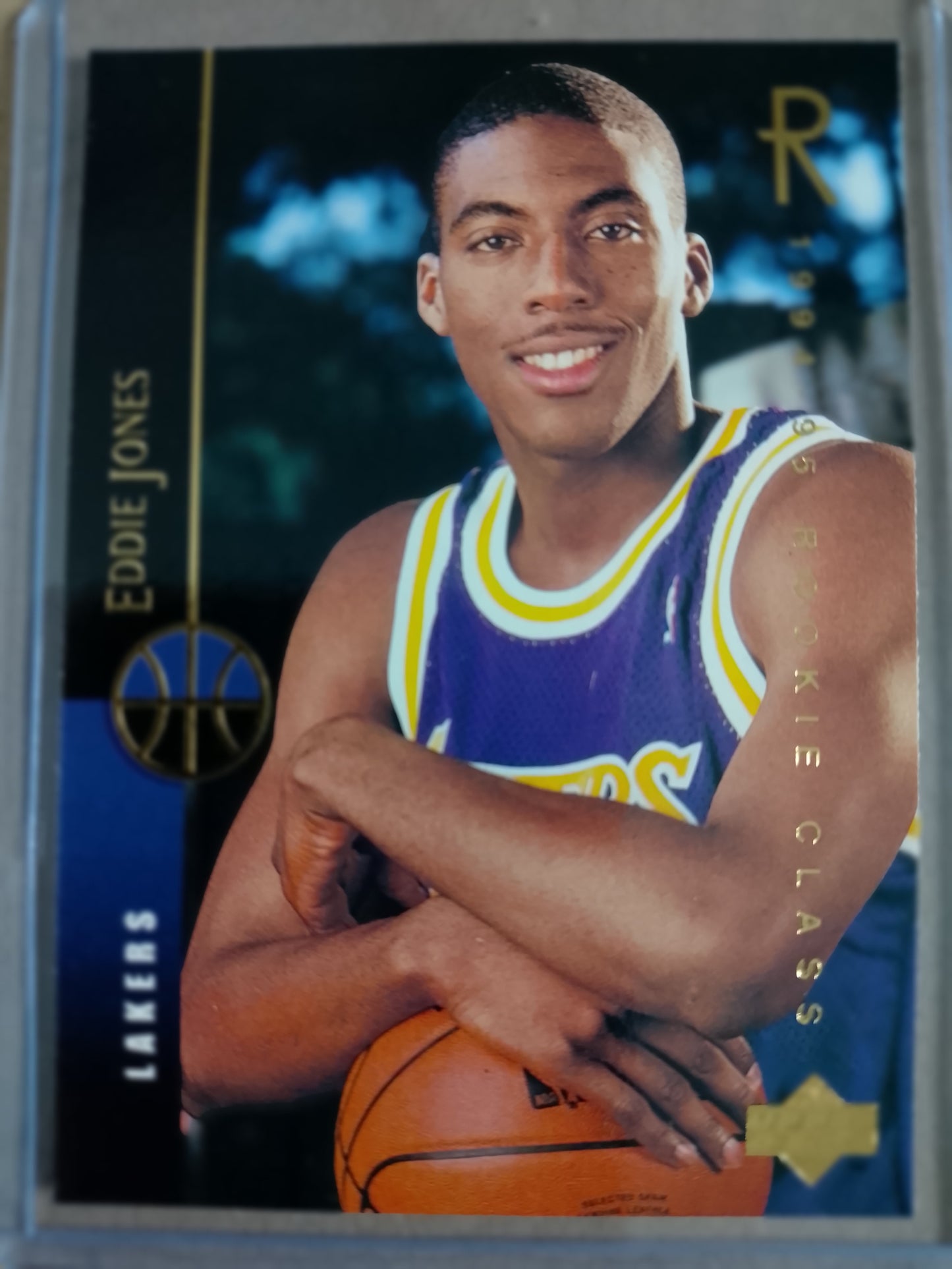 Eddie Jones 1994 Upper-Deck rookie class  RC #166 NBA Basketball LA Lakers Excellent