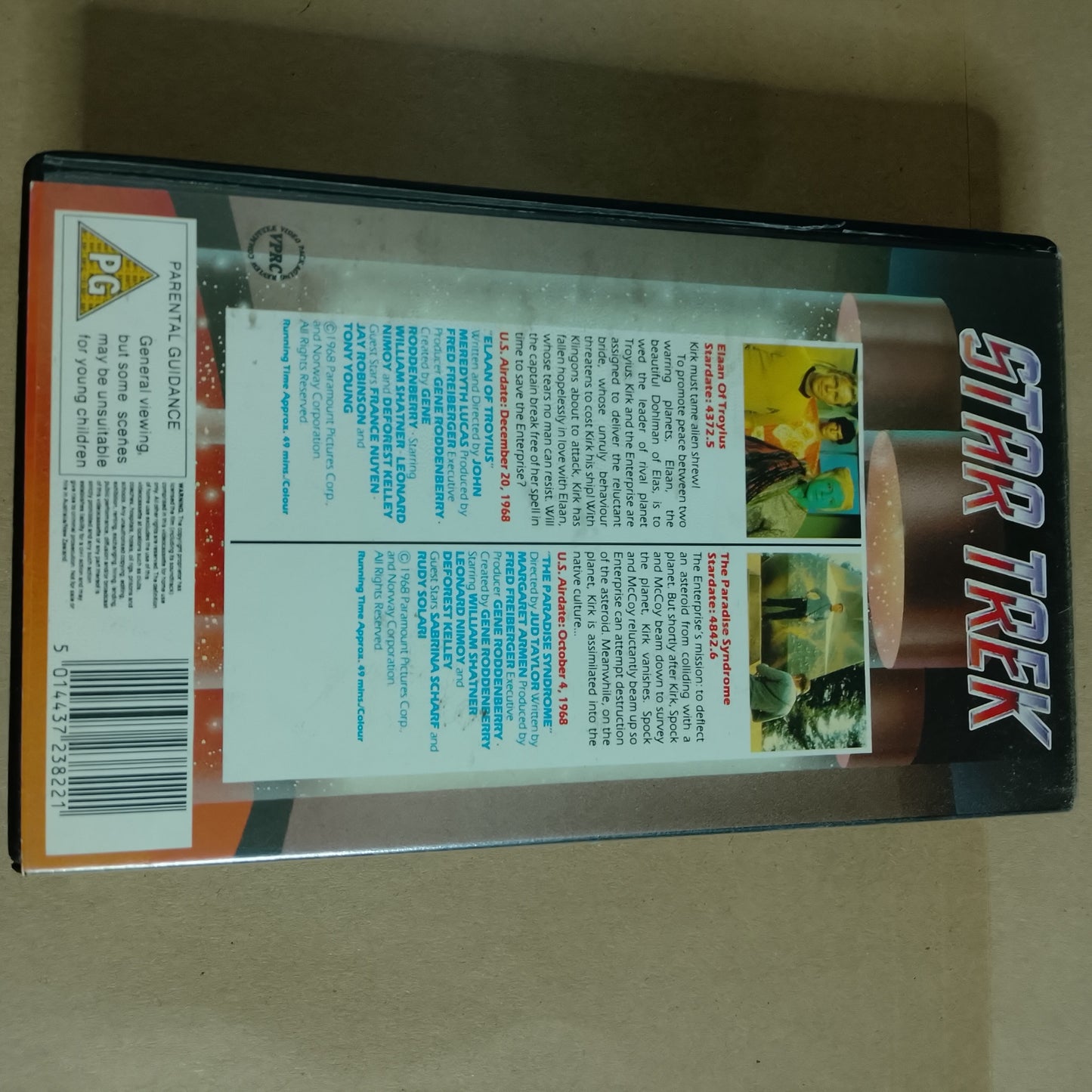 Star Trek CIC Video VHS Cassette episodes 57 & 58 Elaan of Troyius retro film TV PG