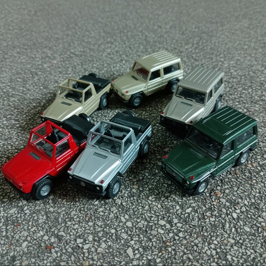 Herpa 1:87 Mercedes collection of SWB G-Wagon 4x4 vehicles inc cabriolet nice loose 
