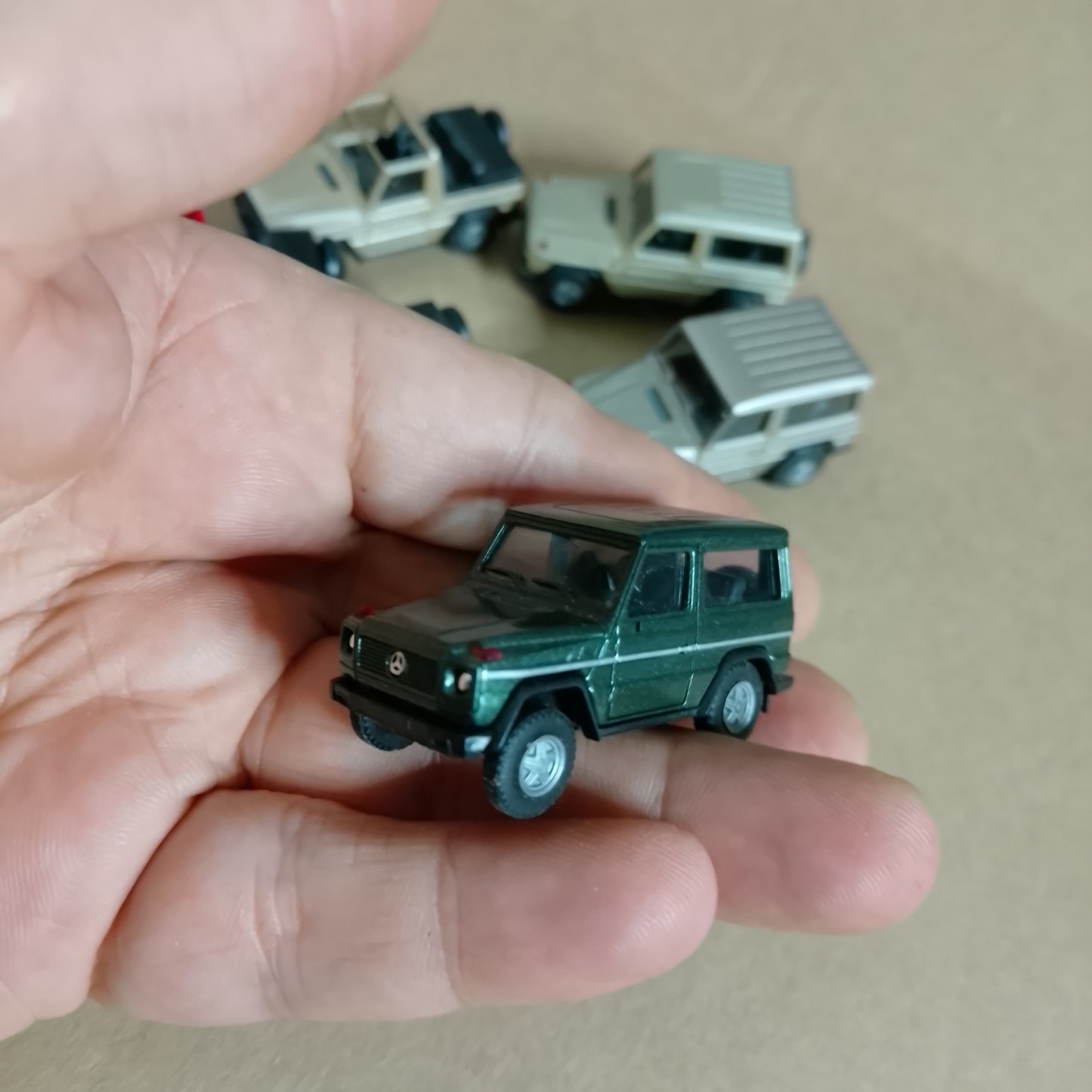Herpa 1:87 Mercedes collection of SWB G-Wagon 4x4 vehicles inc cabriolet nice loose