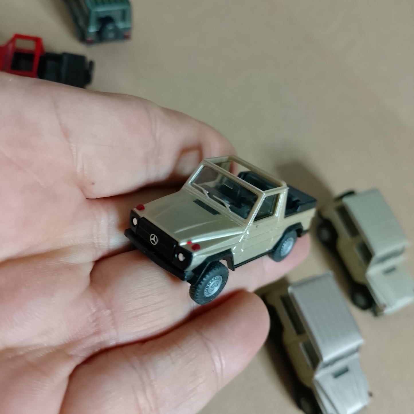 Herpa 1:87 Mercedes collection of SWB G-Wagon 4x4 vehicles inc cabriolet nice loose