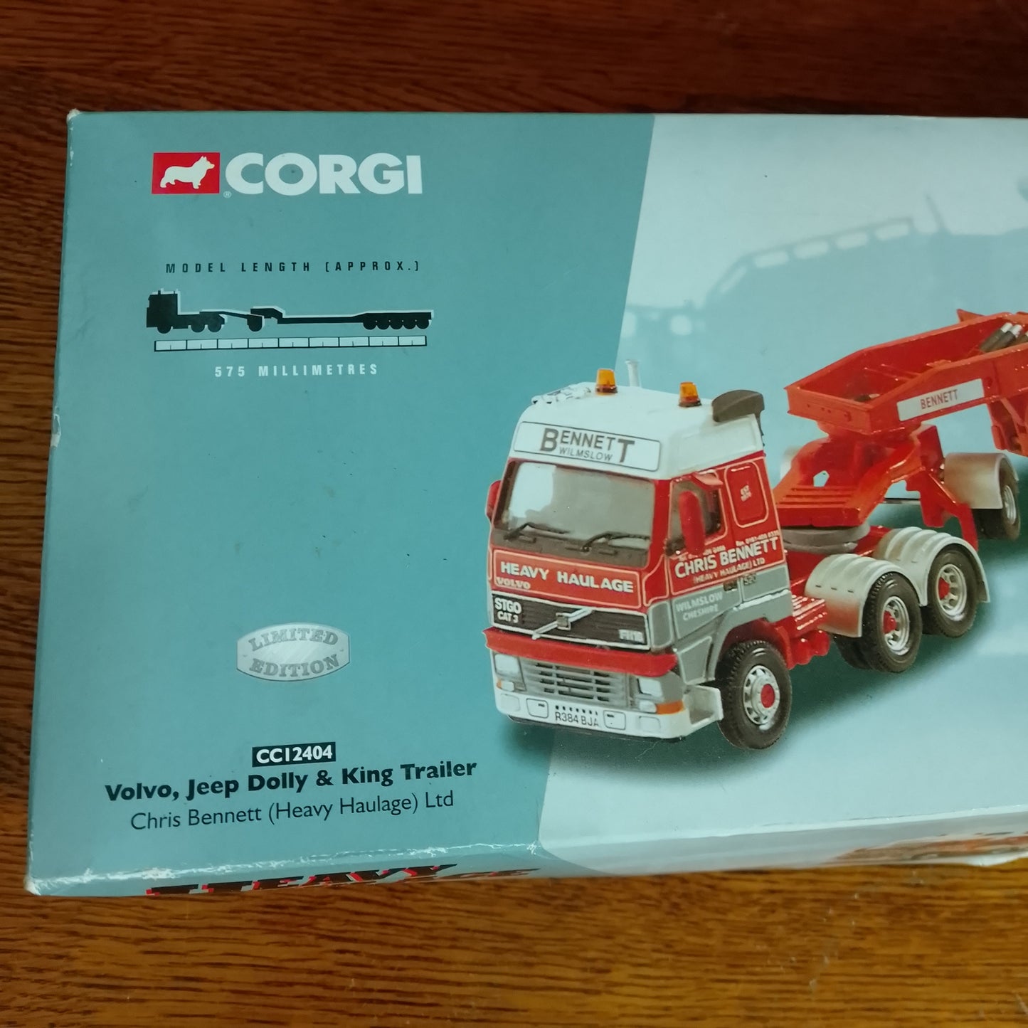 Corgi 1:50 Scale Heavy Haulage CC12404 - Volvo, Jeep Dolly & King Trailer Chris Bennett Perfect boxed