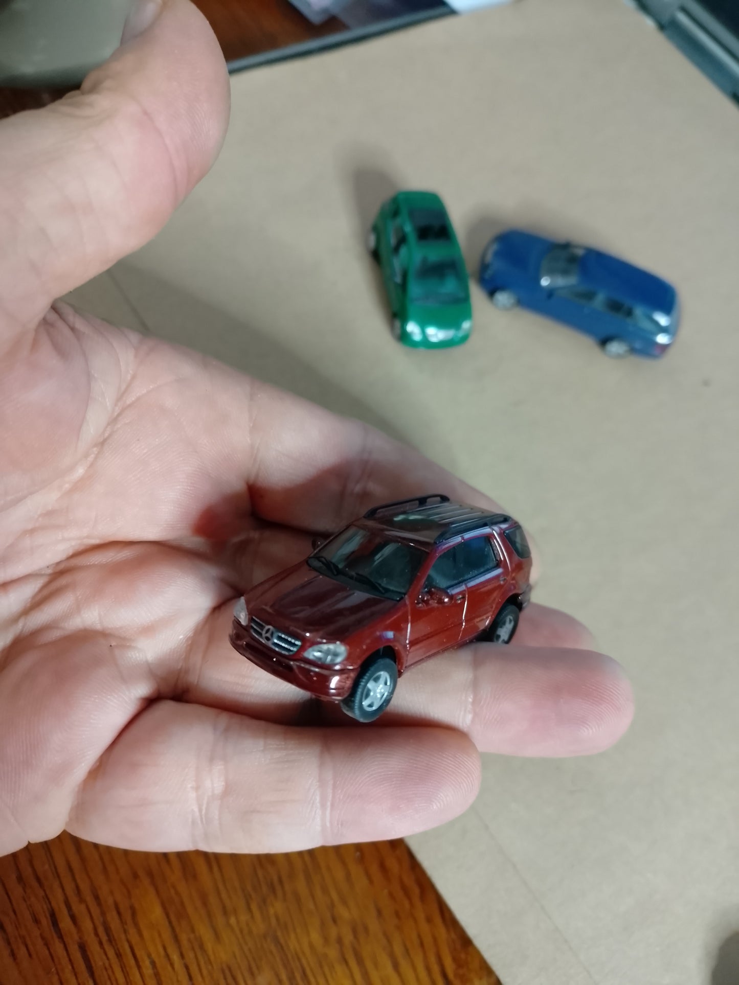 Busch 1:87 00's Mercedes CLK A, E, M CLASS 00'S cars x5 loose vgc detailed plastic