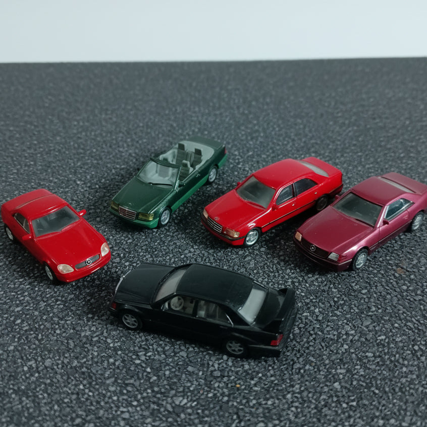 Herpa 1:87 Mercedes 90's inc 190e evo cars x5 loose vgc detailed plastic