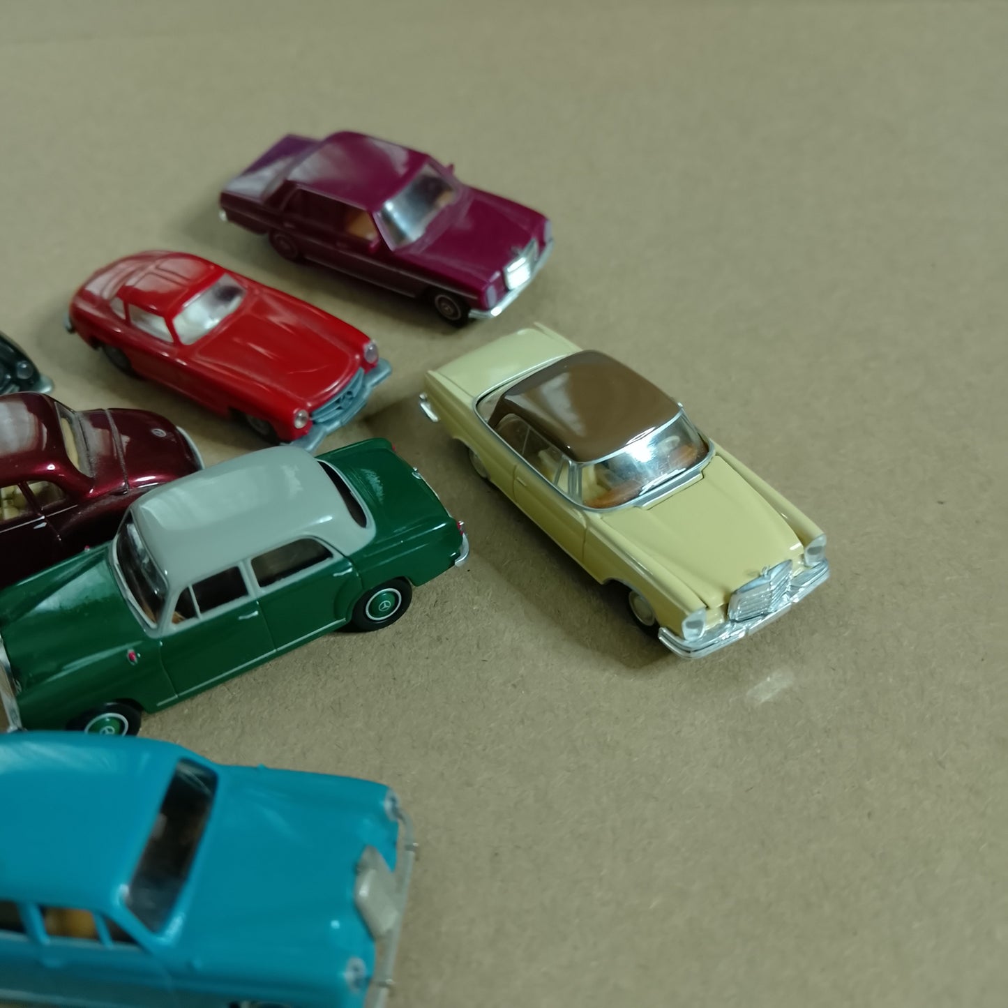 Brekina praline etc 10x 1:87 Classic Mercedes cars nice loose lot detailed plastic
