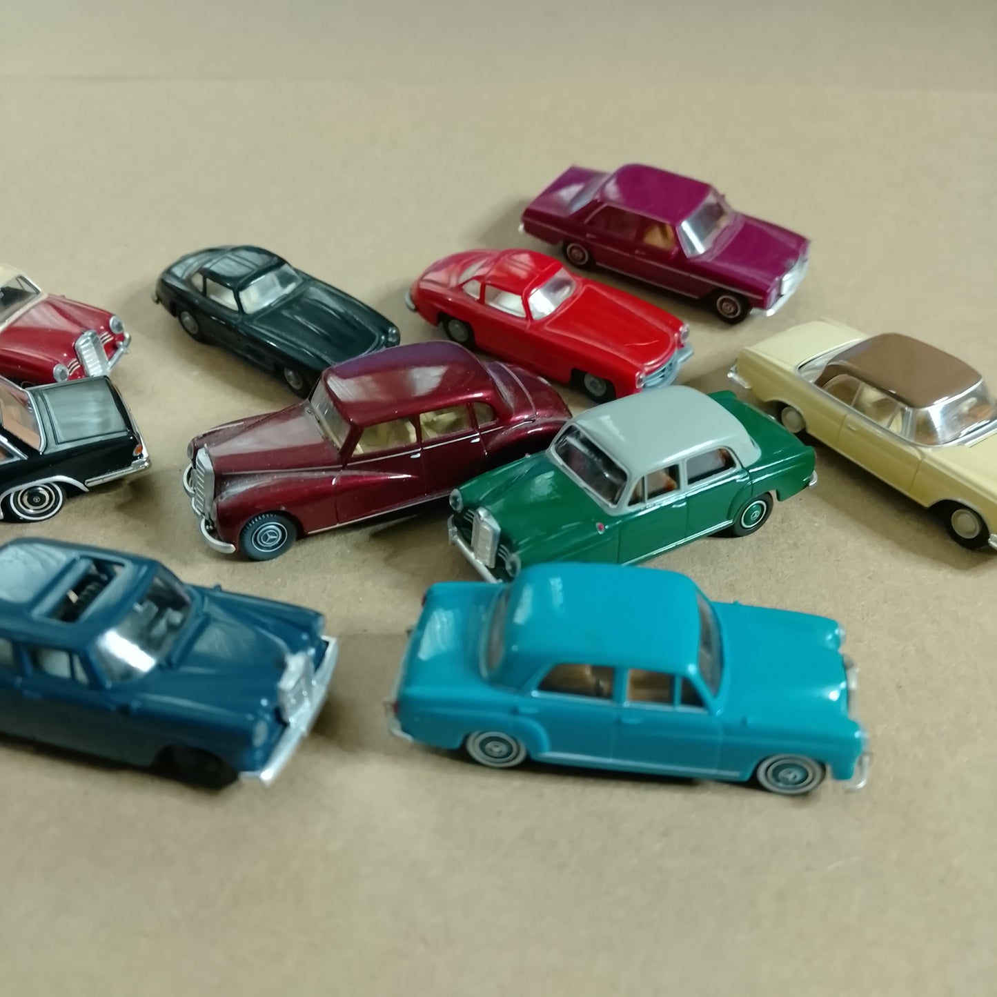 Brekina praline etc 10x 1:87 Classic Mercedes cars nice loose lot detailed plastic