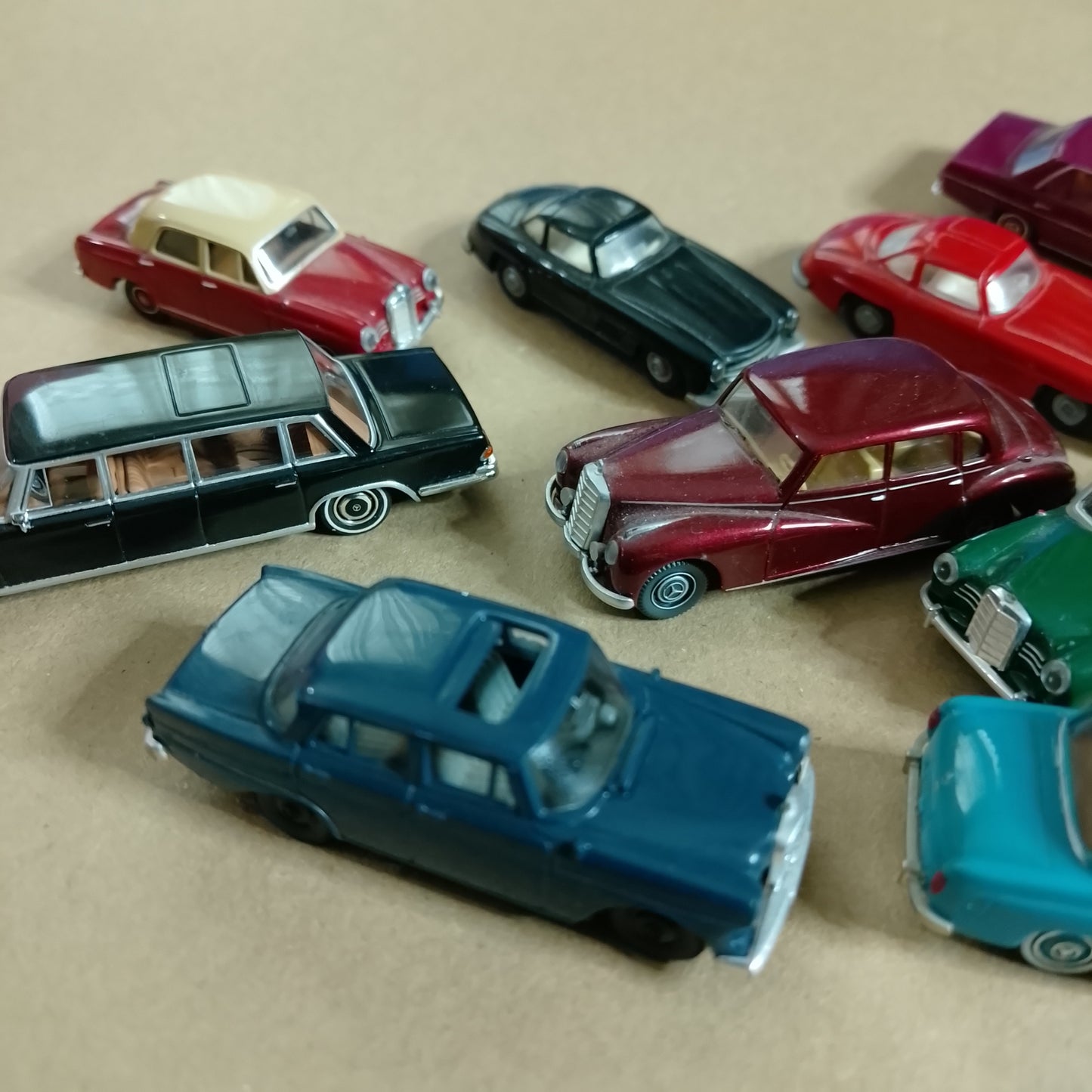 Brekina praline etc 10x 1:87 Classic Mercedes cars nice loose lot detailed plastic