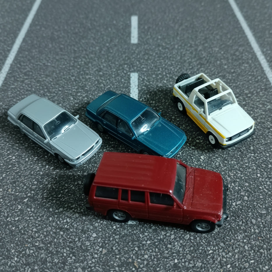 Wiking Rietz 1:87 detailed plastic small Mitsubishi 90's road cars 4x4's loose nice 