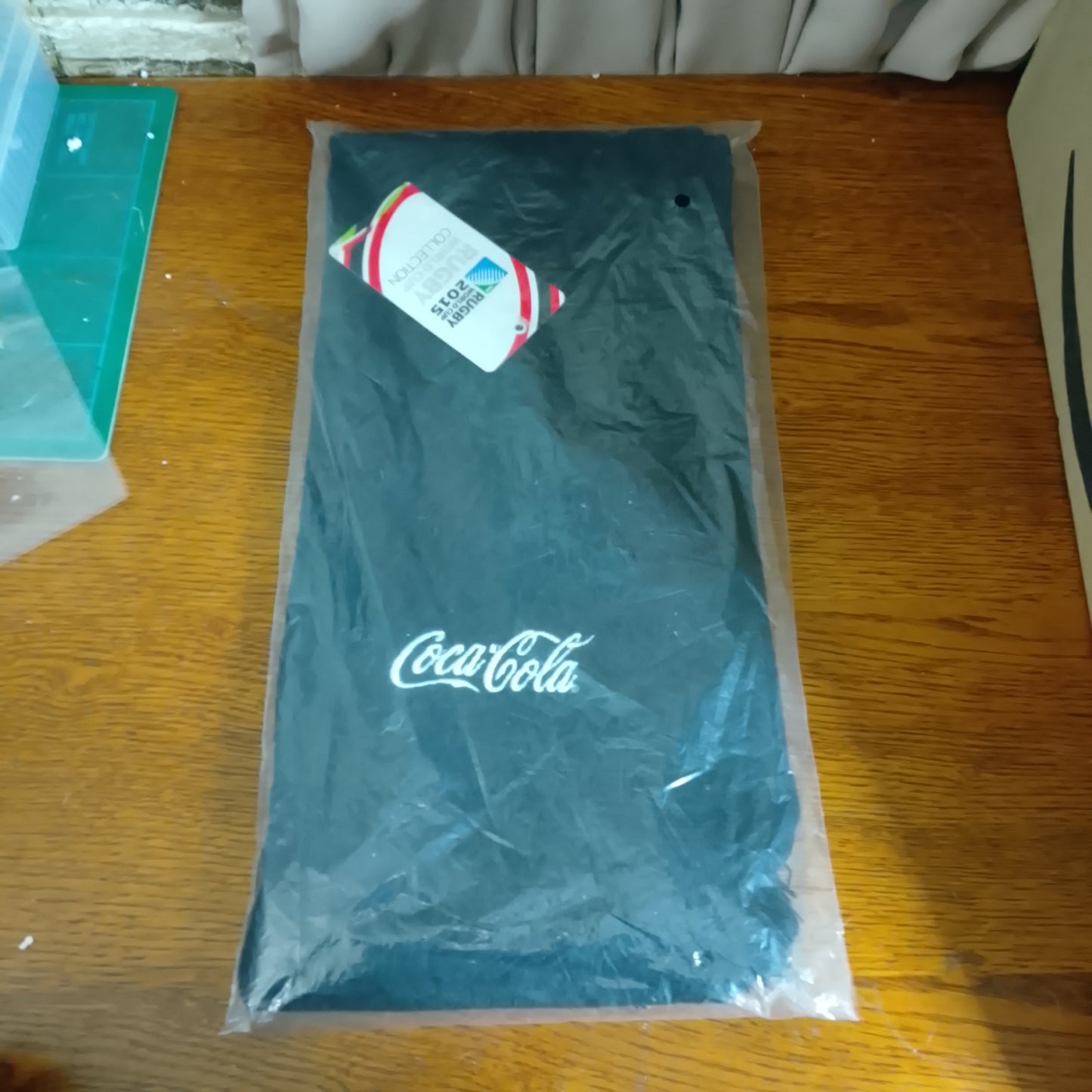 2015 Rugby World cup coca-cola official scarf black unused in baggie