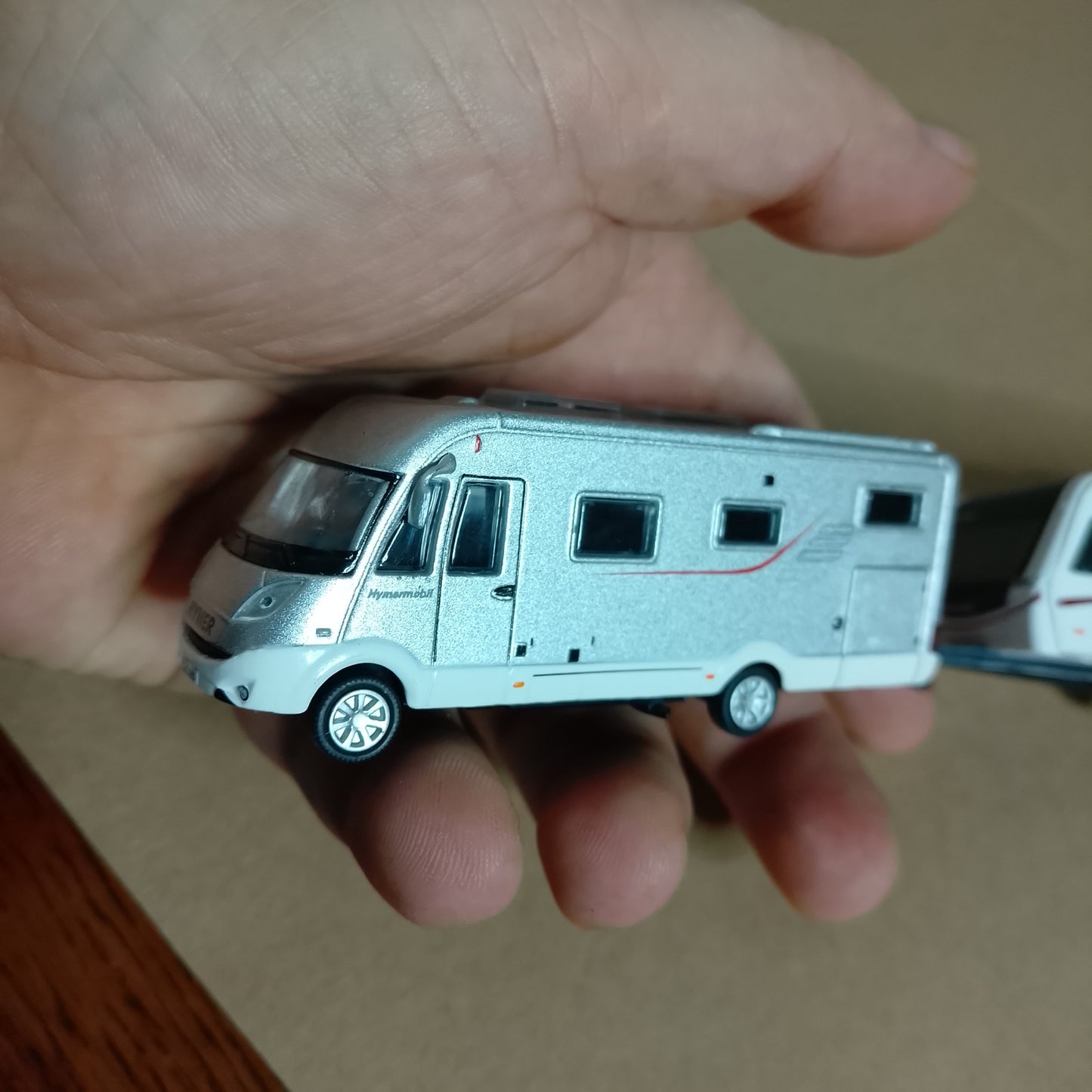 Schuco 1:87 Hymer b class motorhome + nova-s caravan very rare diecast loose models