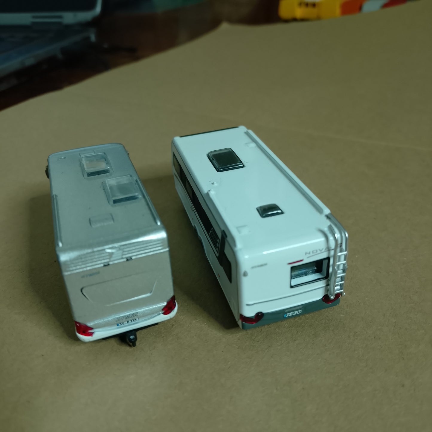 Schuco 1:87 Hymer b class motorhome + nova-s caravan very rare diecast loose models