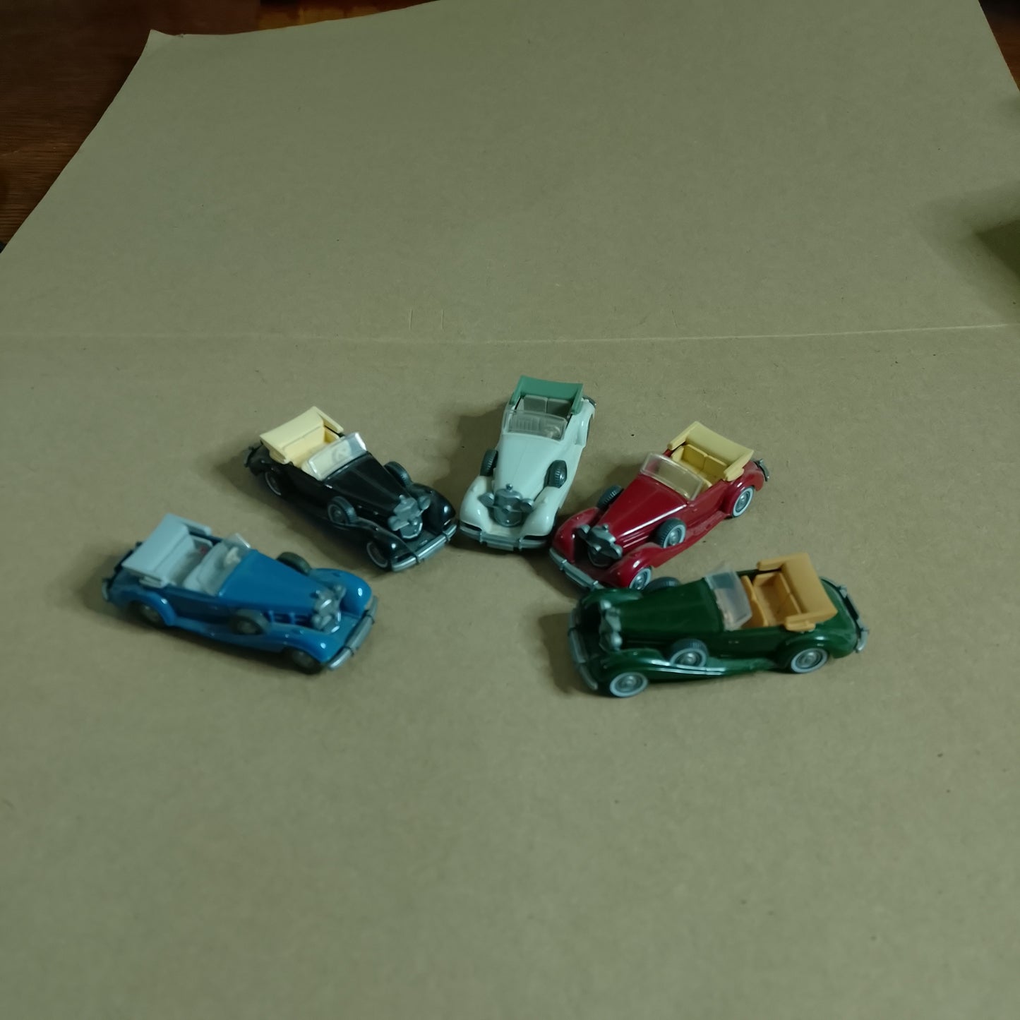 Wiking 1:87 collection of Mercedes 540k vintage sports cars x5 plastic models vgc