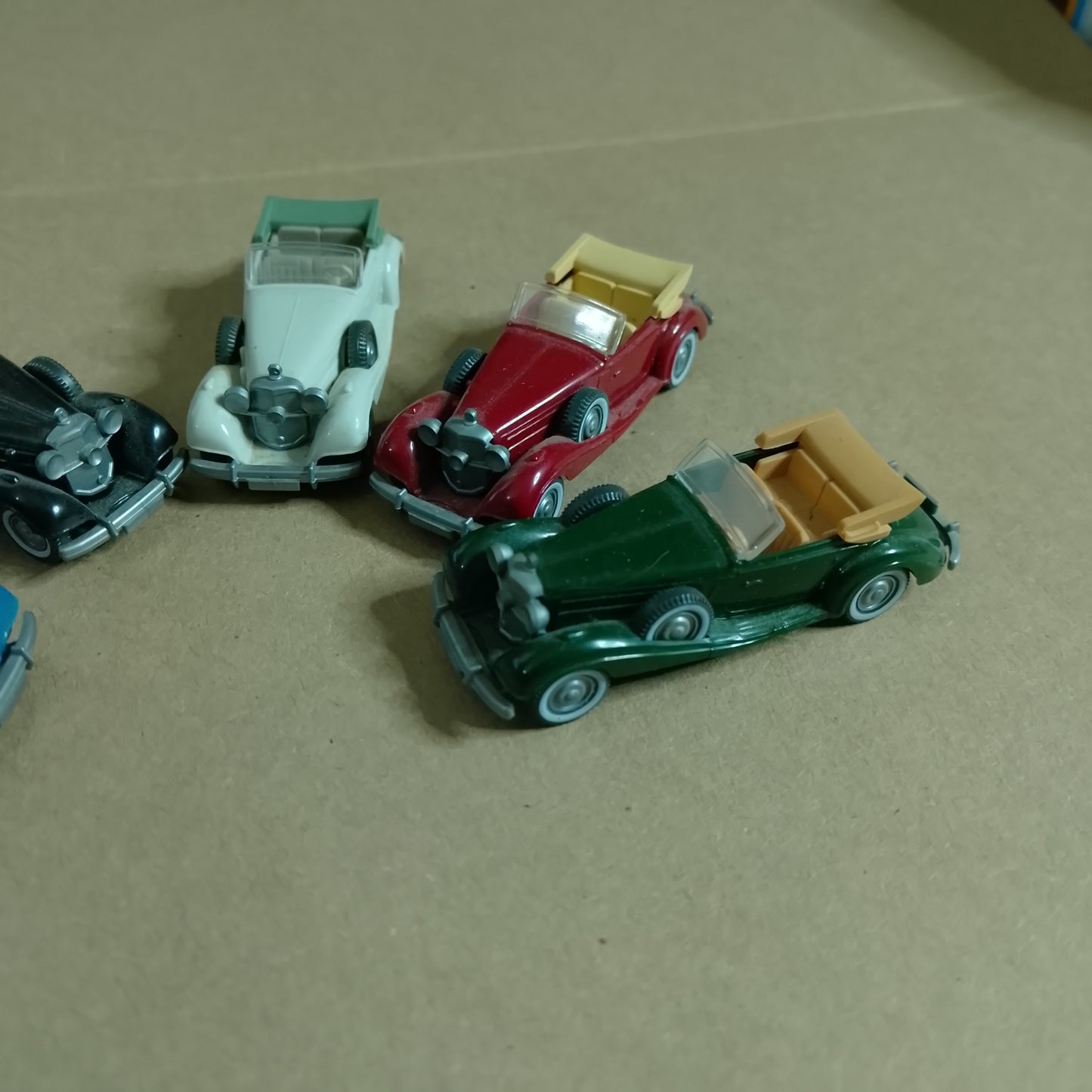 Wiking 1:87 collection of Mercedes 540k vintage sports cars x5 plastic models vgc