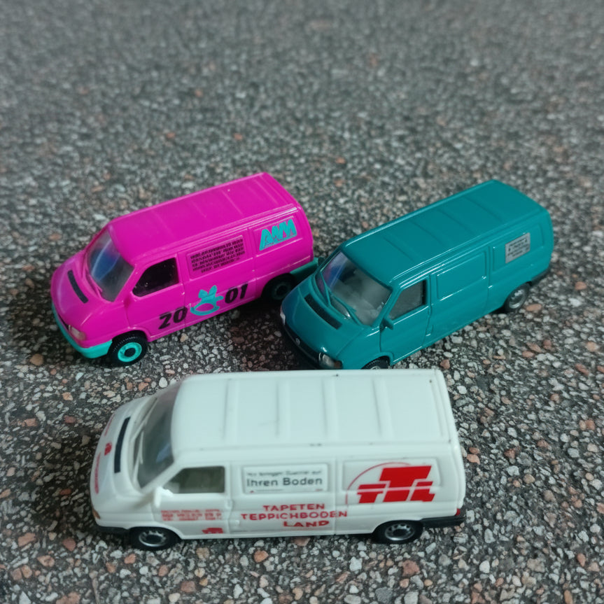 AMV 1:87 VW 90'S EARLY 2000'S delivery vans nice promo plastic models
