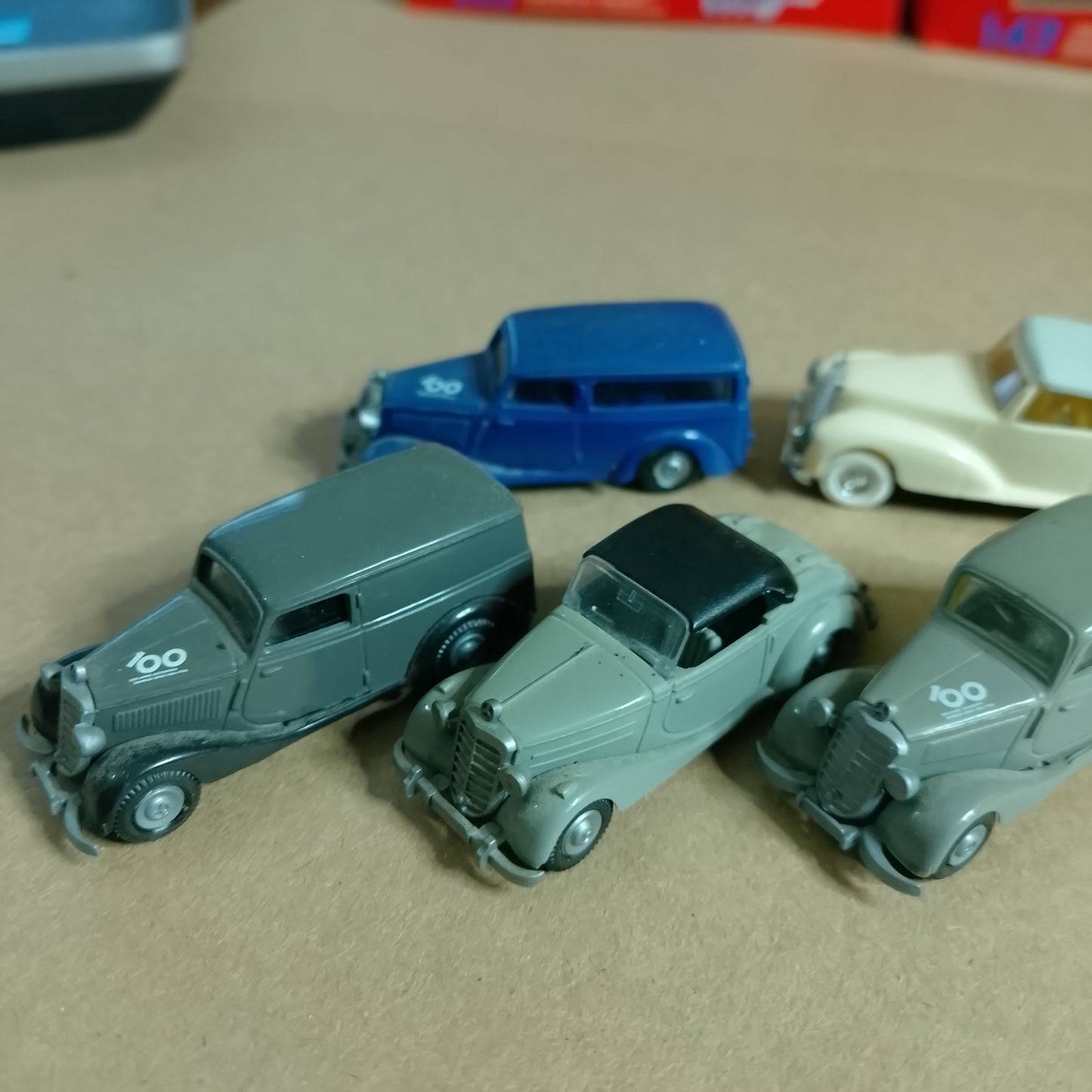 Praline 1:87 collection of Mercedes vintage classic cars x5 plastic models vgc