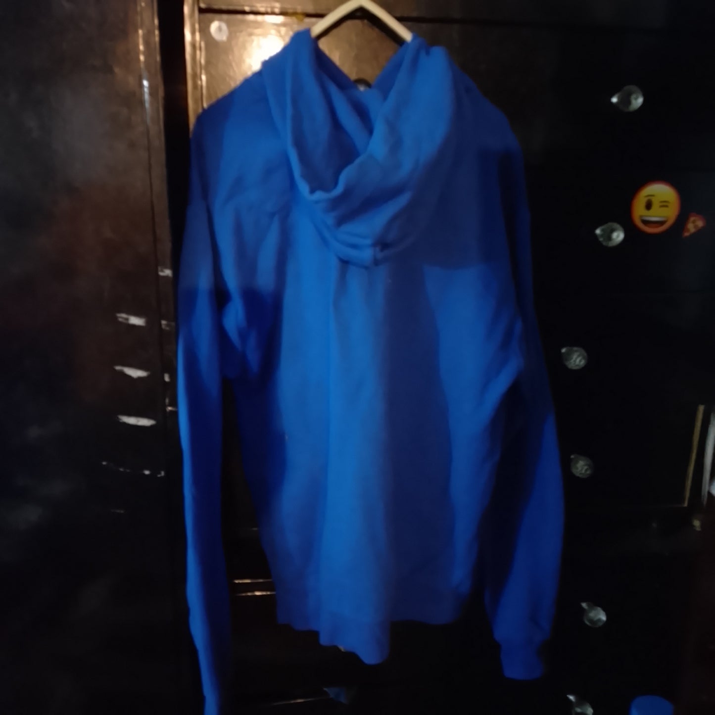 Champion Retro medium blue hoodie jumper Franklin & Marshall Diplomats football USA Import
