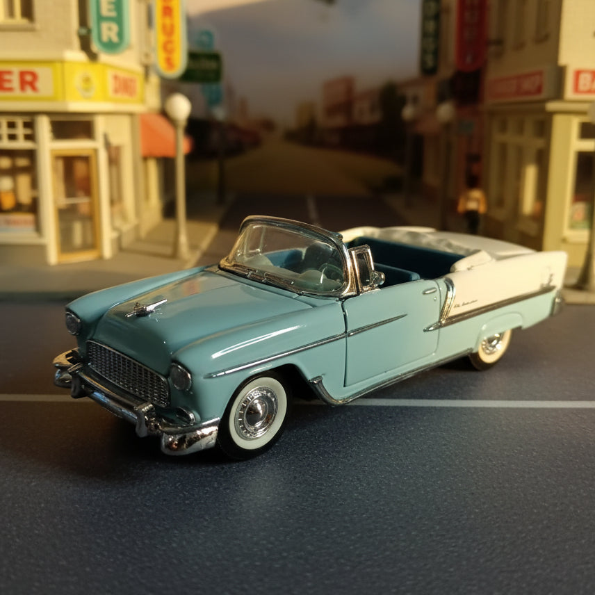 Franklin mint cars of the fifties 1955 Chevrolet Bel Air 1:43 diecast excellent has box