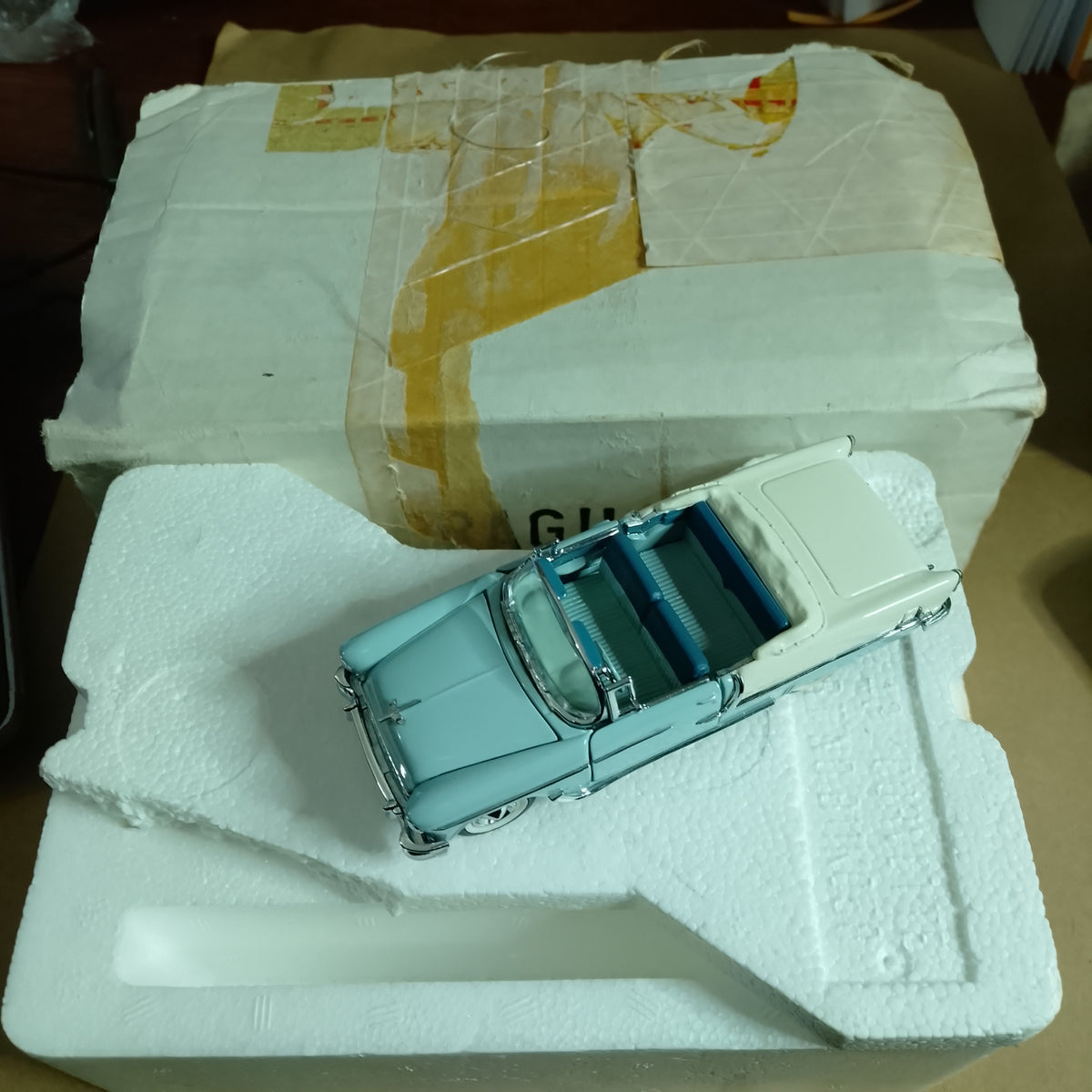 Franklin mint cars of the fifties 1955 Chevrolet Bel Air 1:43 diecast excellent has box