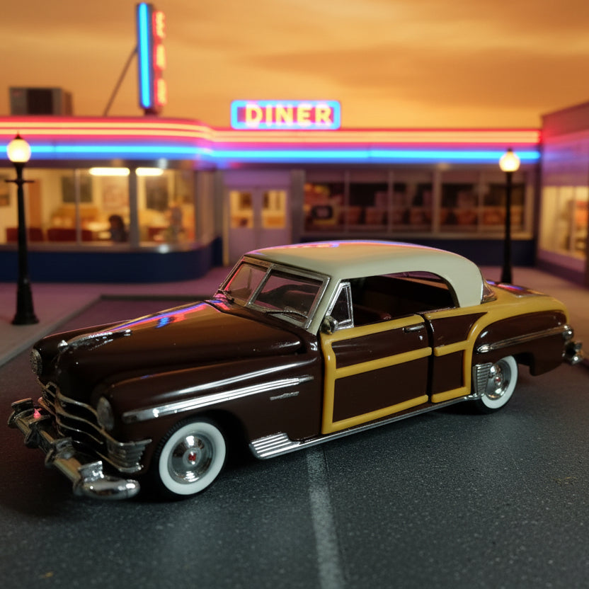 Franklin mint cars of the fifties 1950 Chrysler town and country 1:43 diecast excellent has box