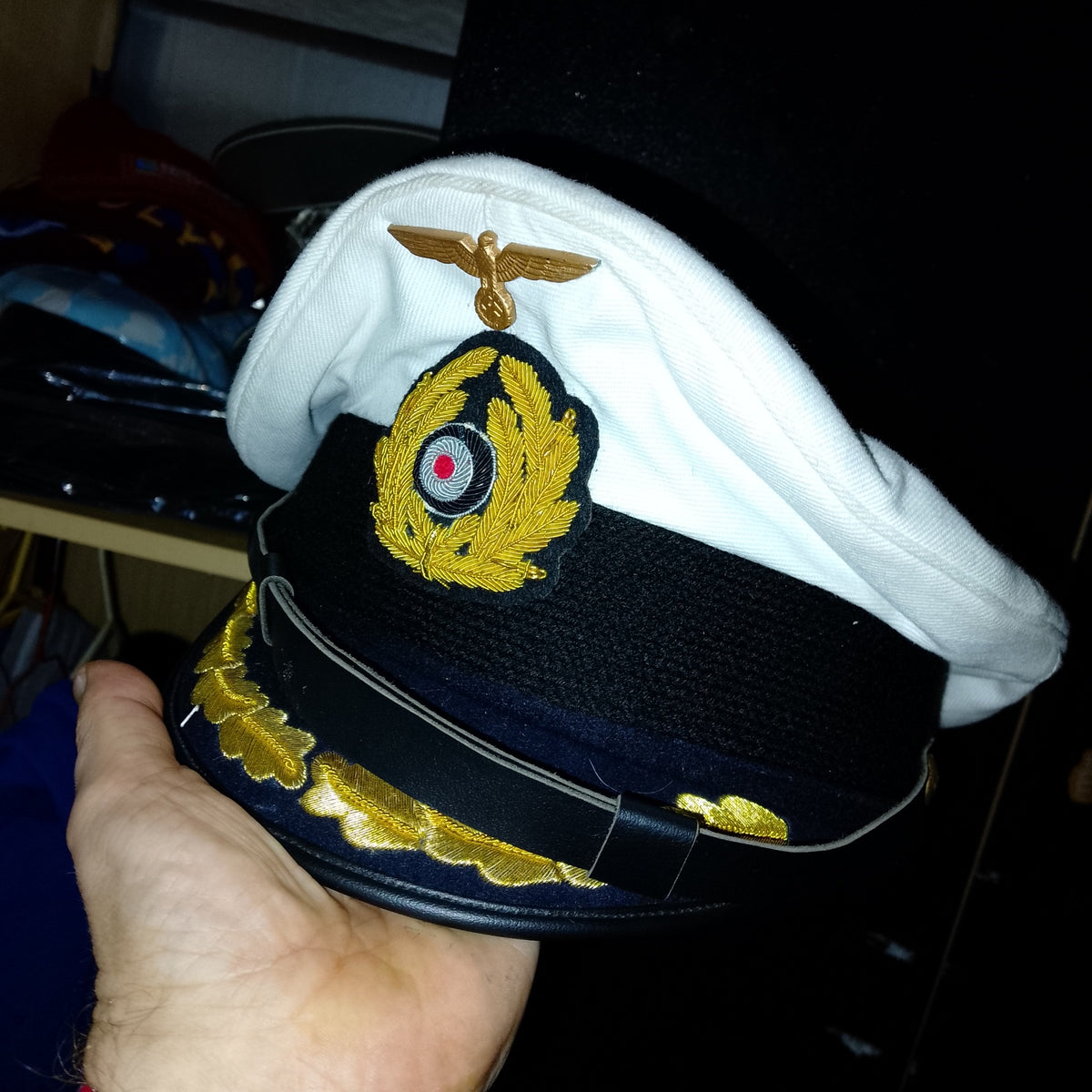 WW2 German Kreigsmarine kapiton Visor cap quality reanactment reproduction size 58