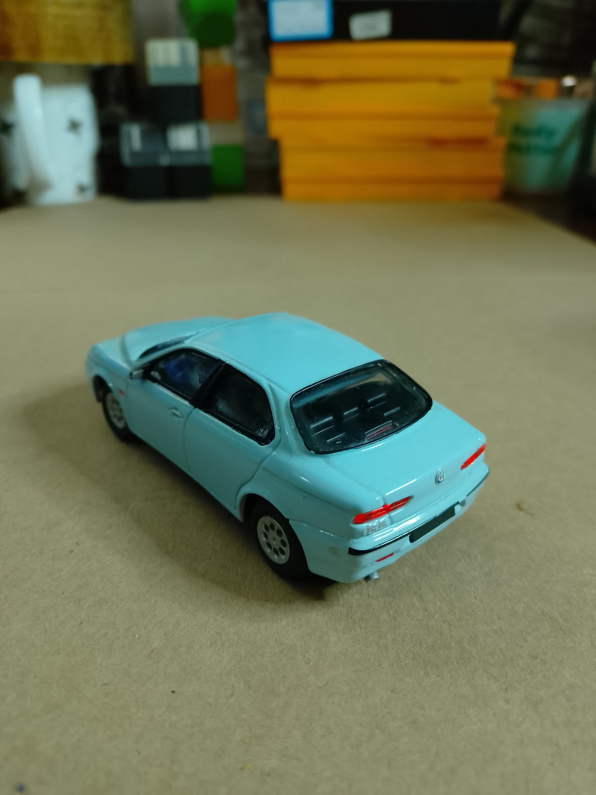 code 3 custom built Burago 1:43 Alfa Romeo 156 extra detail white metal wheels loose vgc