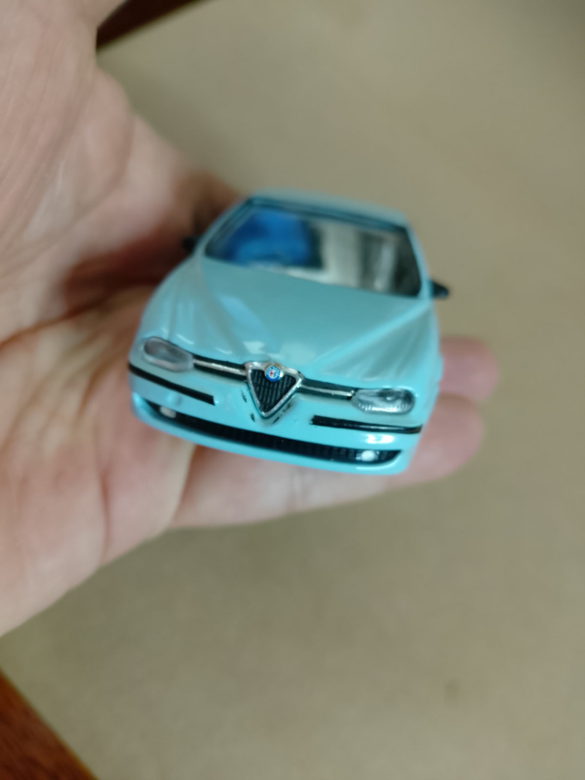 code 3 custom built Burago 1:43 Alfa Romeo 156 extra detail white metal wheels loose vgc