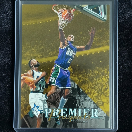 Glenn Robinson 1995 upper-deck sp premier prospect foil #1 Milwaukee Bucks NBA Basketball card fair-good