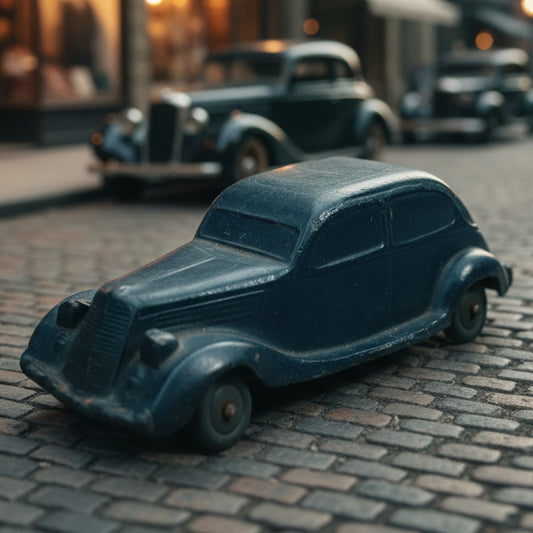 pre-war 1930s hard rubber 0717 Lilo toys vintage sedan car black pretty cool