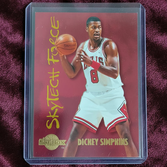 Dickey Simpkins 1996 Skybox Skytech SF27 NBA Basketball Chicago Bulls Excellent Sleeved