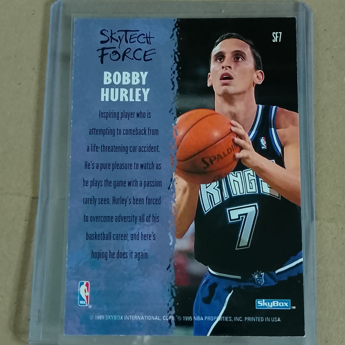 Bobby Hurley 1996 Skybox Skytech SF7 NBA Basketball Sacramento Kings very good Sleeved