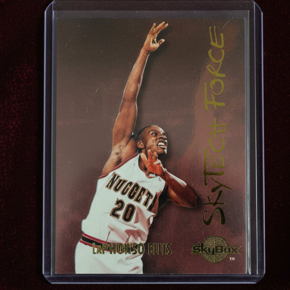LaPhonso Ellis 1996 Skybox Skytech SF5 NBA Basketball Denver Nuggets very good Sleeved