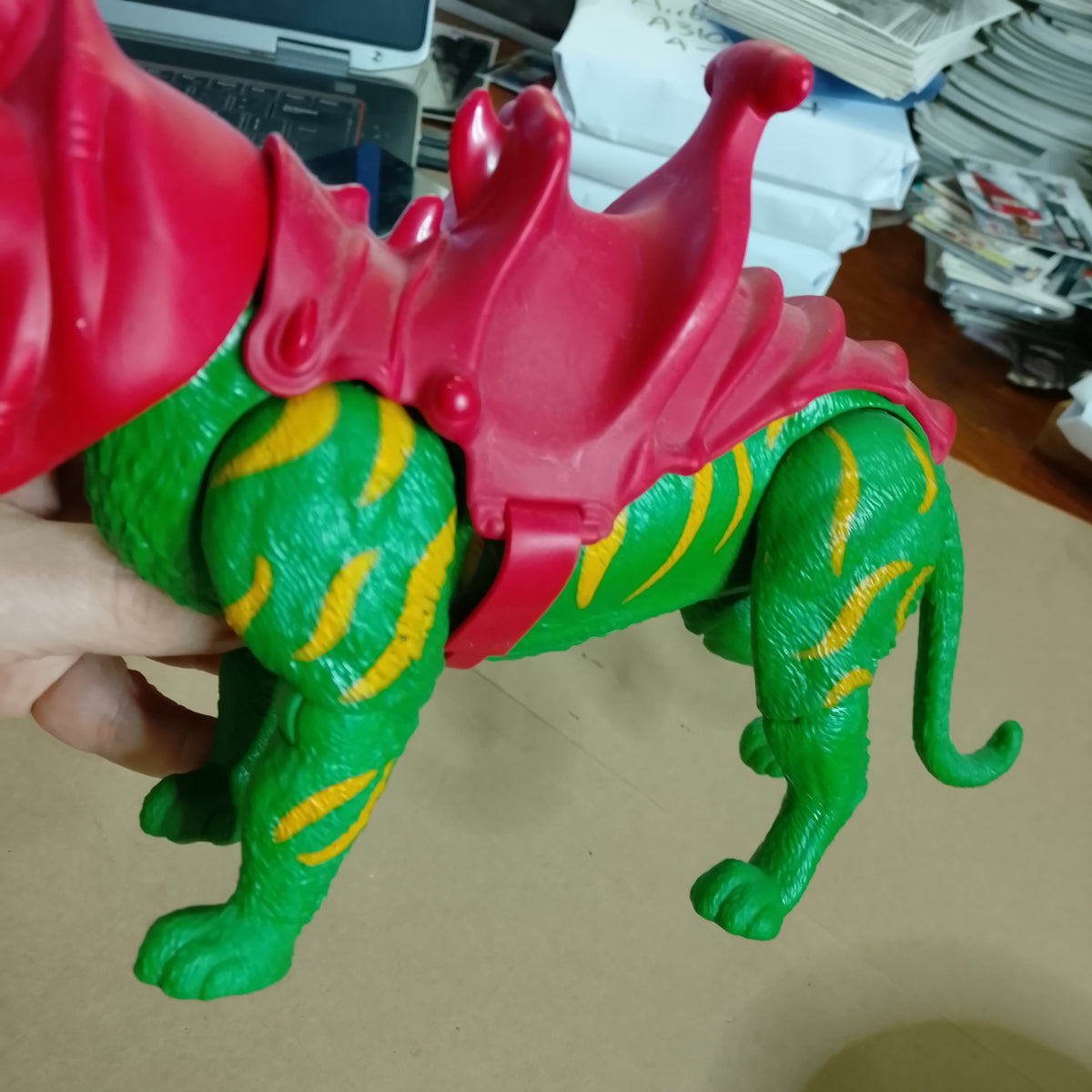 Masters of the Universe 2000 Origins He-Man with Battlecat  loose nice old head variant