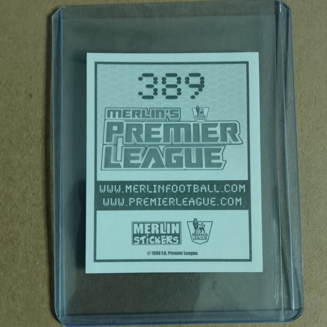 Ryan Giggs 1996 Merlin Premier league #389 sticker Manchester United excellent