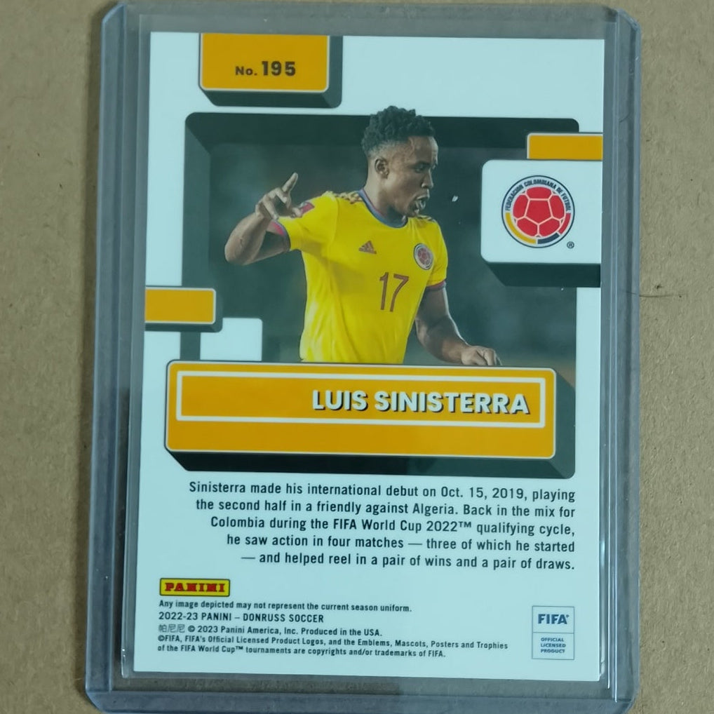 Luis Sinisterra 2022-23 Panini Fifa Donruss Optic rated rookie #195 Columbia n/mint Sleeved