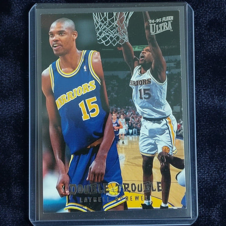 Latrell Sprewell 1994 Fleer Ultra 94-95 Double Trouble 9 of 10 NBA Basketball Golden state Warriors good +