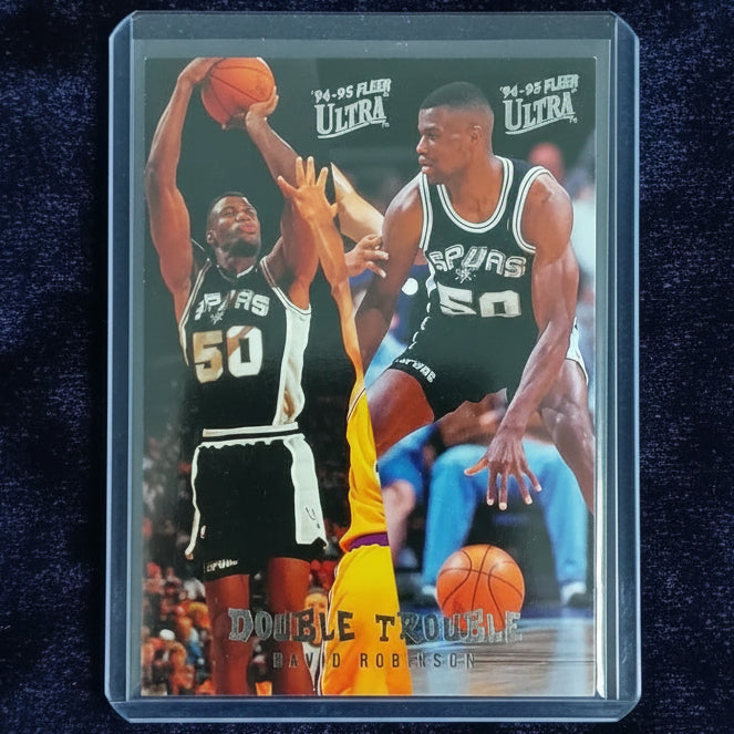 David Robinson 1994 Fleer Ultra 94-95 Double Trouble 8 of 10 NBA Basketball San Antonio Spurs  good +