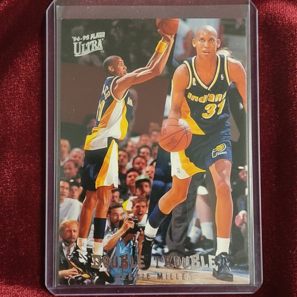 Reggie Miller 1994 Fleer Ultra 94-95 Double Trouble 5 of 10 NBA Basketball Indiana Pacers vgc
