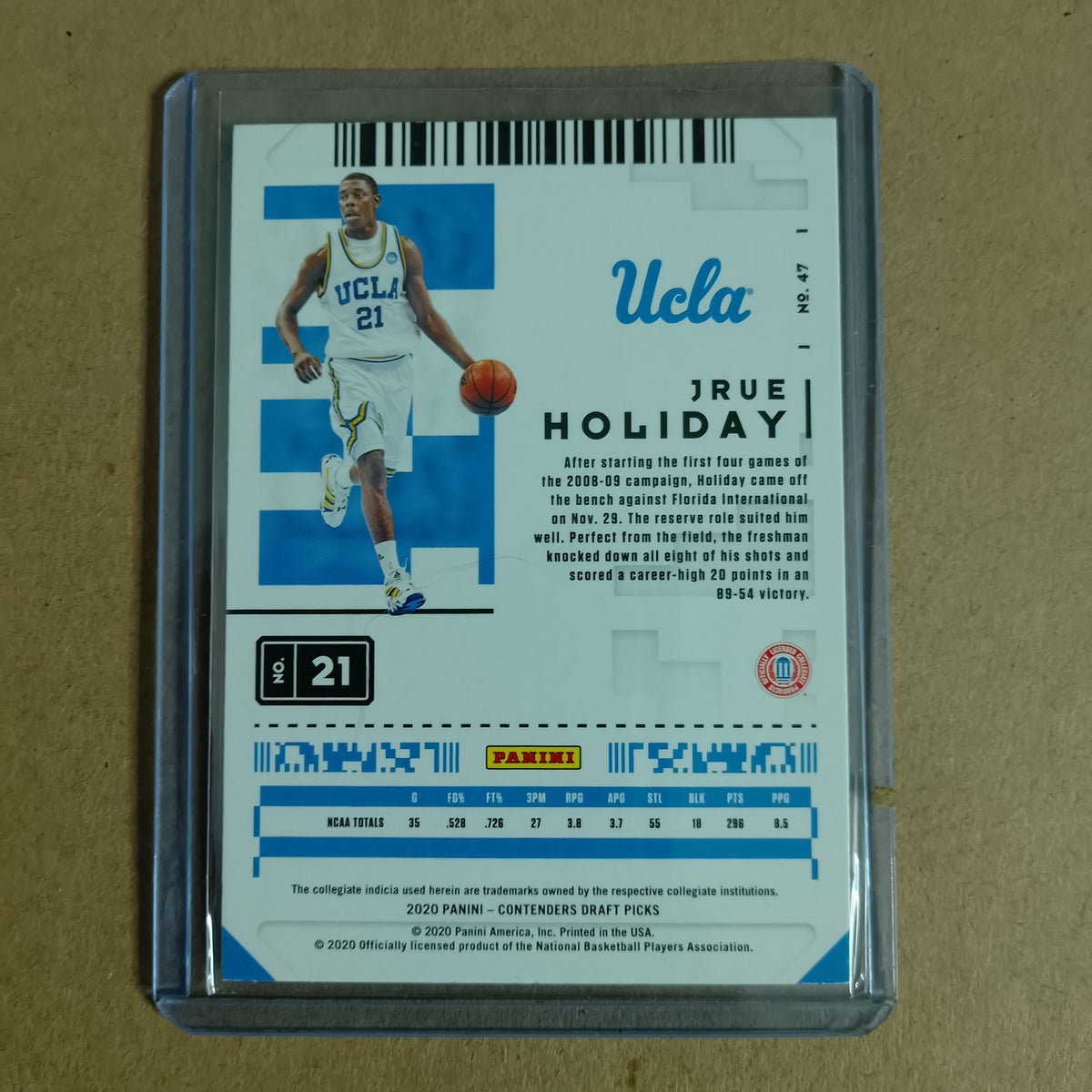 Jrue Holiday 2010 panini contenders prospect ticket #21 UCLA Basketball Good