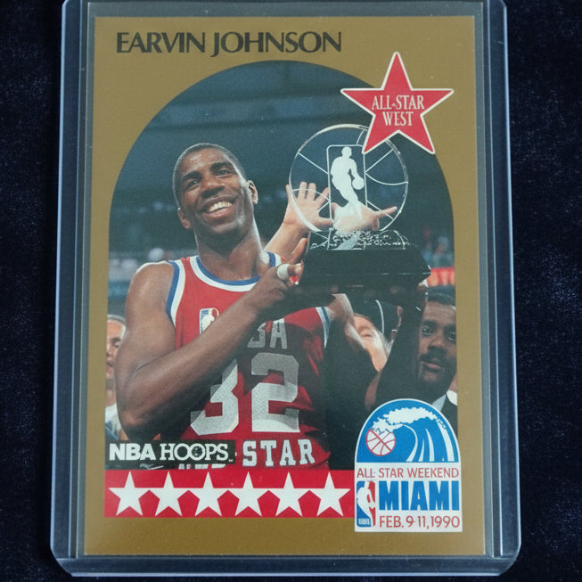Earvin Johnson "magic" 1990 NBA Hoops all star #18 NBA Basketball Excellent