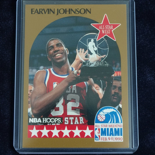 Earvin Johnson "magic" 1990 NBA Hoops all star #18 NBA Basketball Excellent