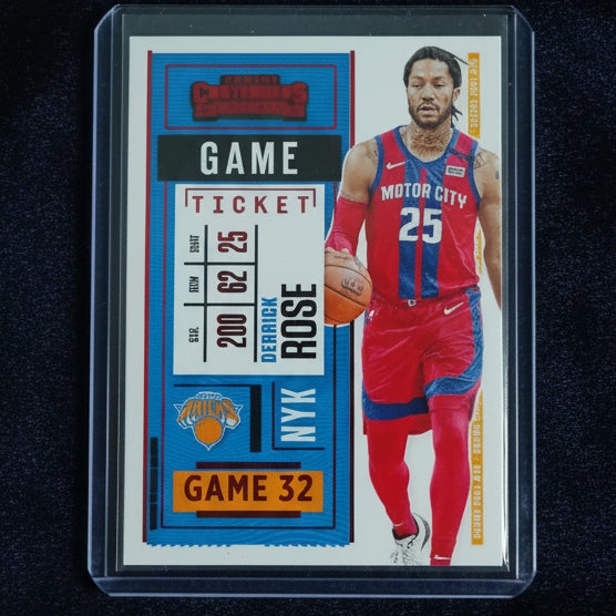 Derrick Rose 2020-21 Panini Contenders red variant #27 NBA Basketball New York Knicks excellent