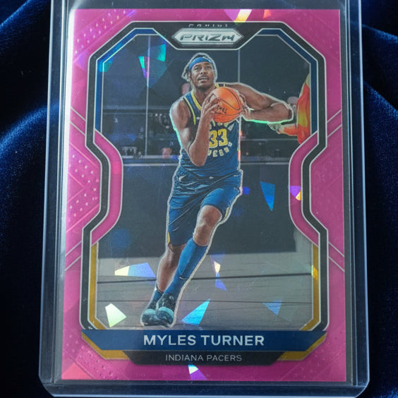 Myles Turner 2020-21 Panini Prizm cracked ice pink #240 NBA Basketball indiana pacers excellent