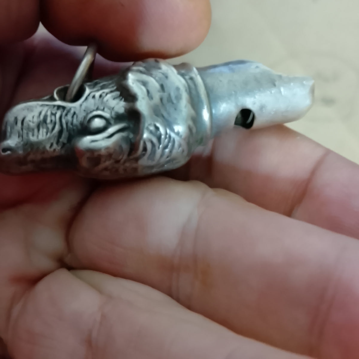 Vintage 925 sterling silver Dog hunting Whistle working 10grms