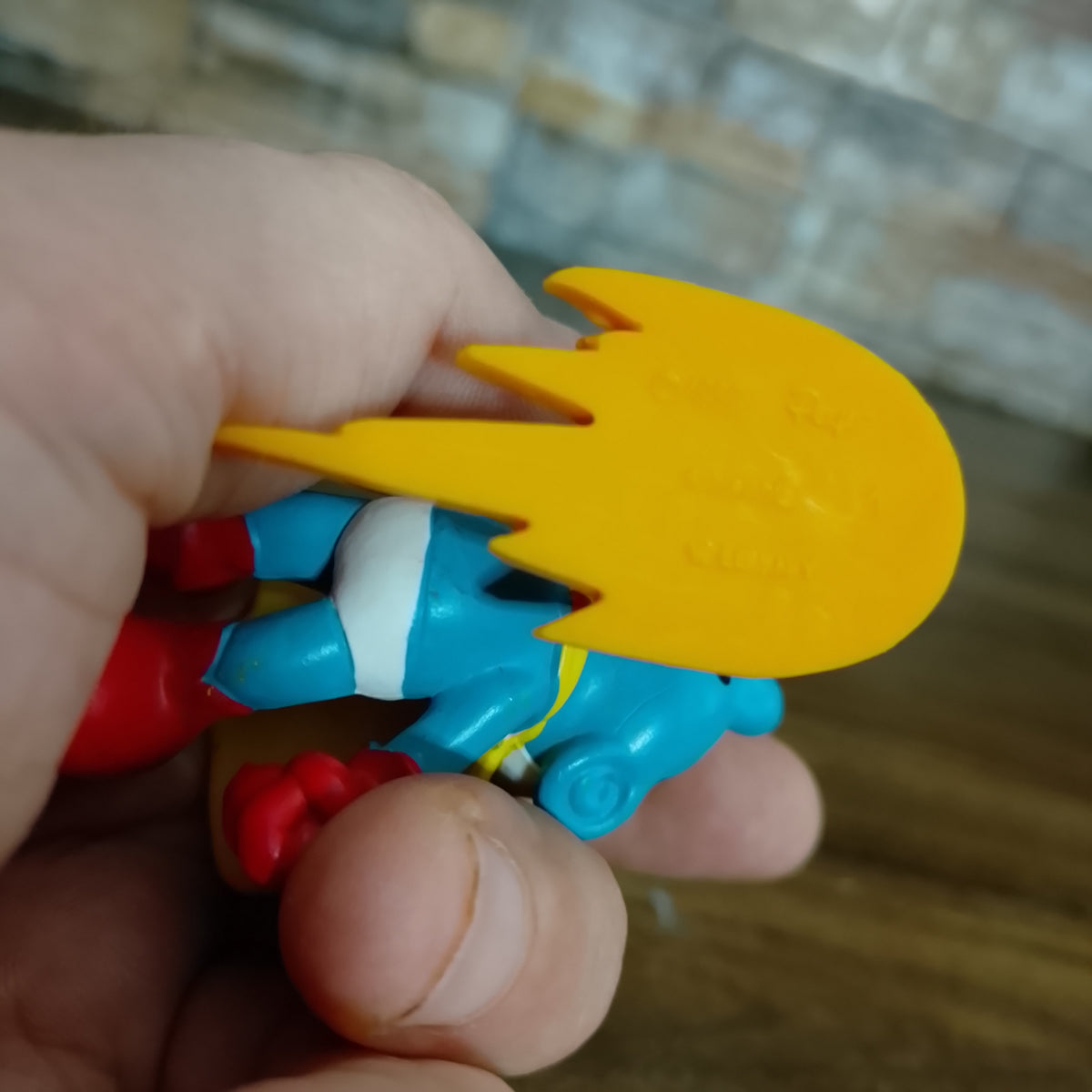 Peyo 1980 Schleich super smurf "superman" super hero superb example smurfs