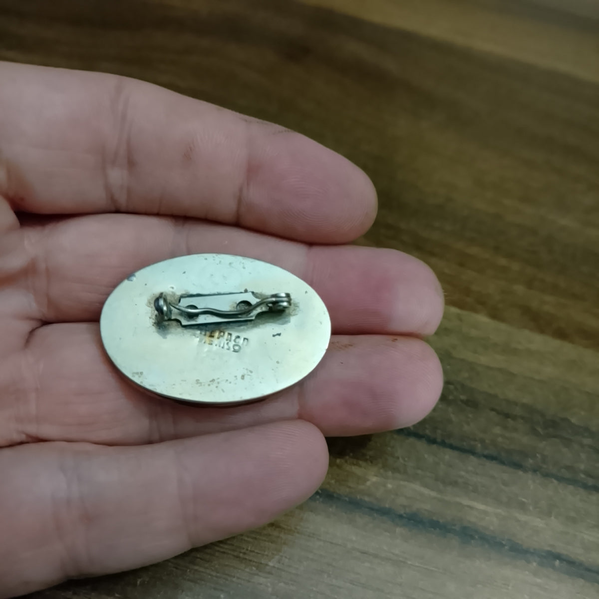 Vintage Alpaco mexico Abalone shell brooch very stricking jewellery