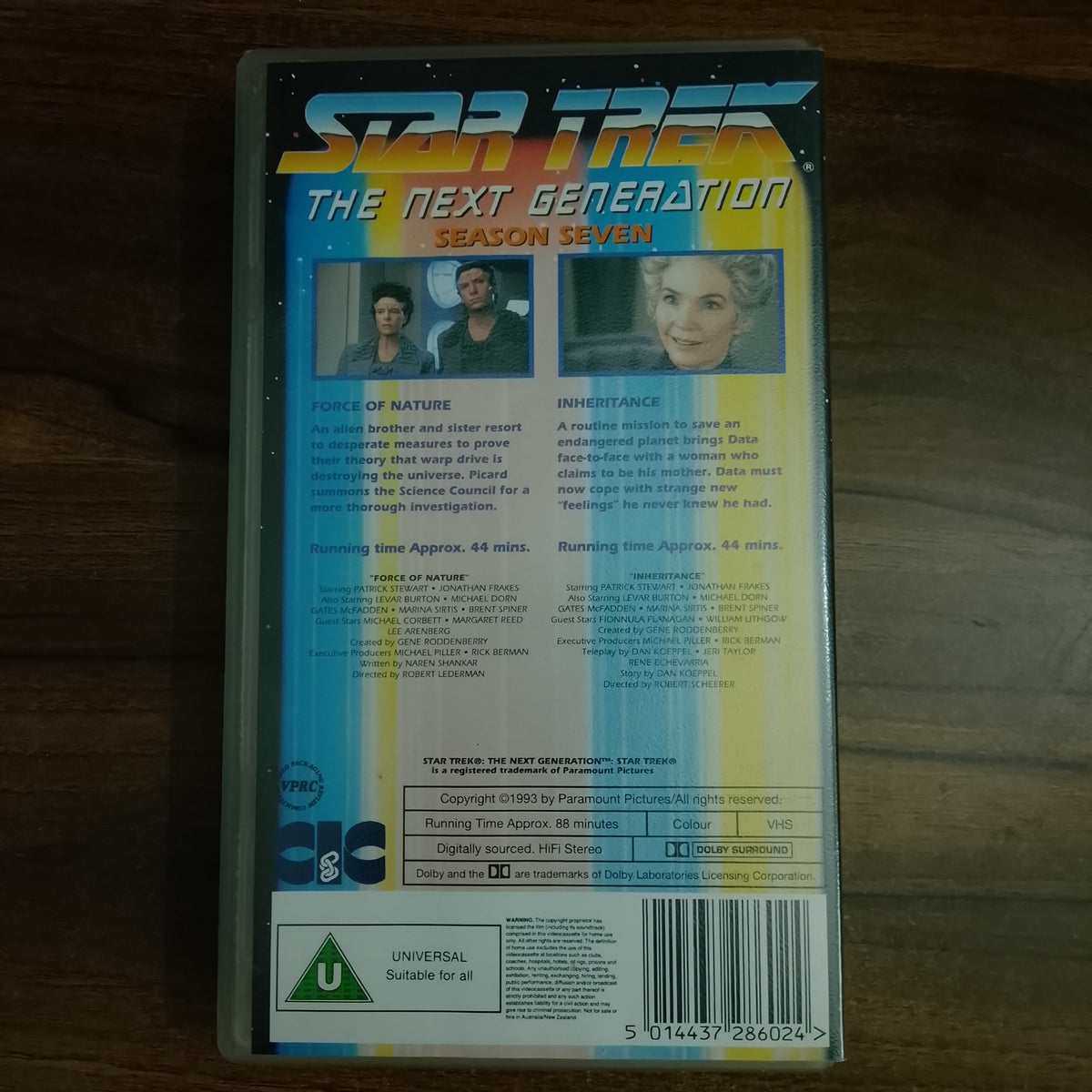 Star Trek the next generation Video VHS Cassette "81" Force of nature & inheritance retro film TV U