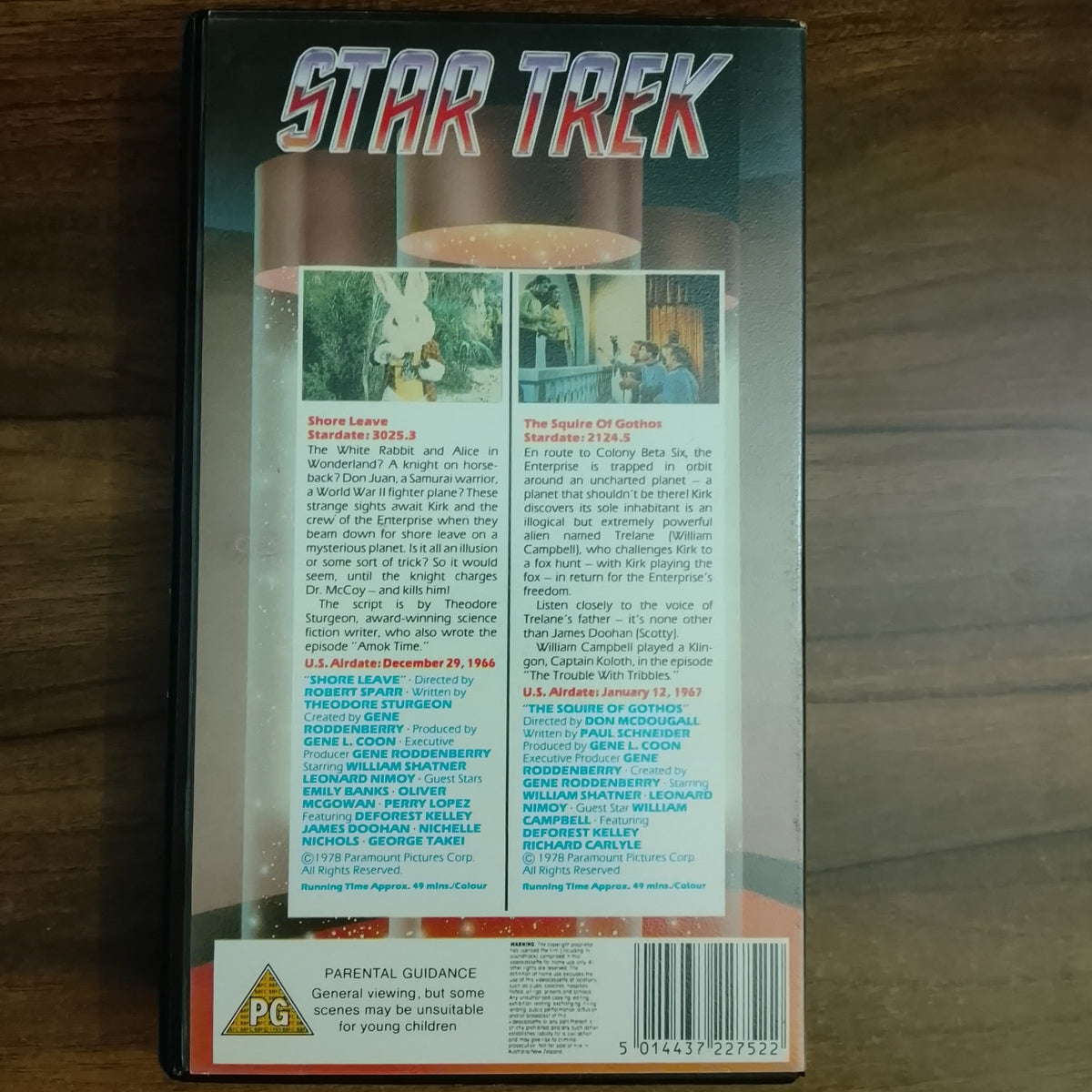 Star Trek CIC Video VHS Cassette episodes 17 & 18 Shore Leave retro film TV PG