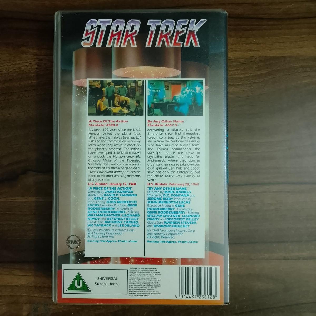 Star Trek CIC Video VHS Cassette episodes 49 & 50 A piece of the action  retro film TV U