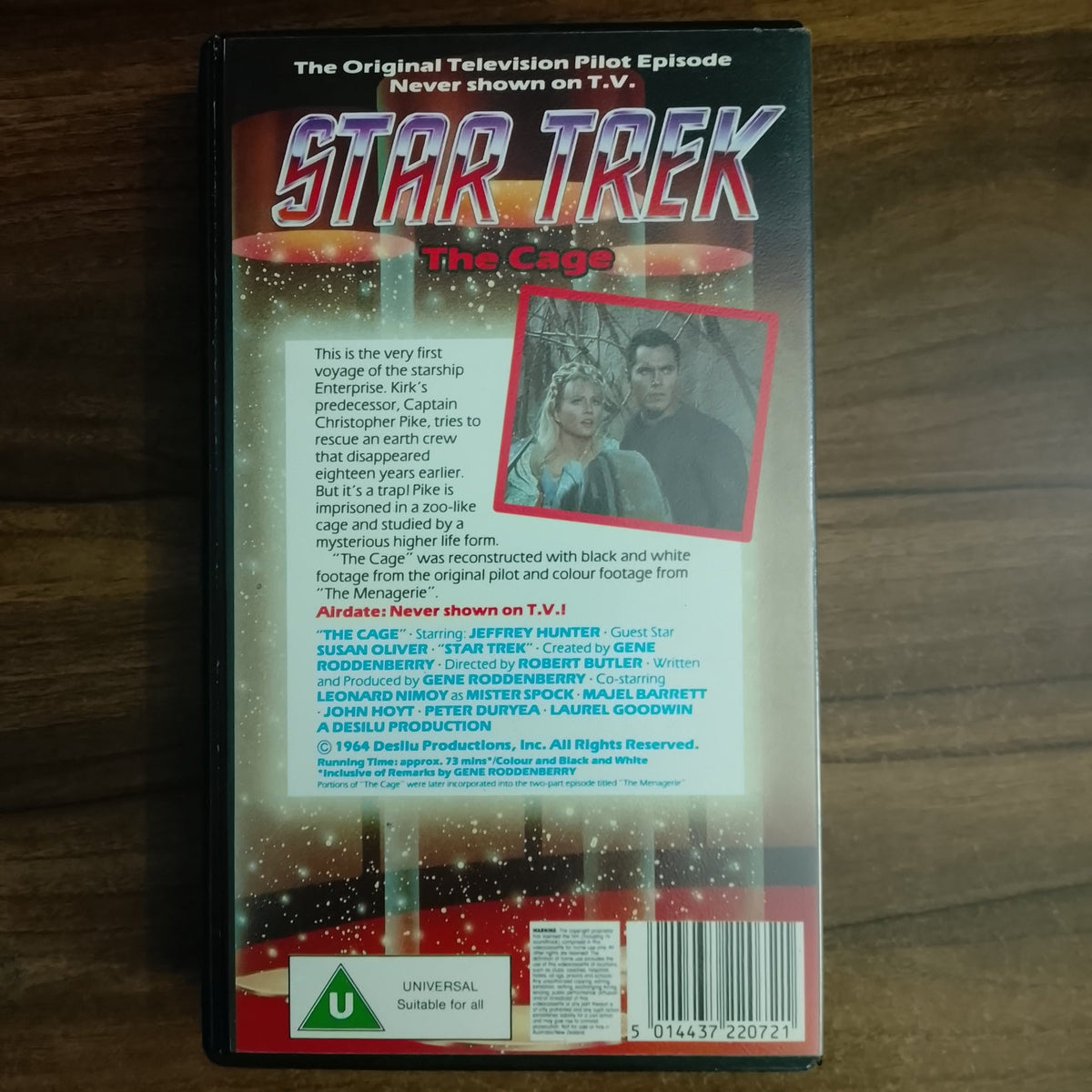 Star Trek CIC Video VHS Cassette episodes 1 The Cage retro film TV PG