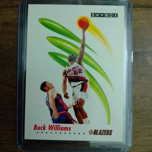 Buck Williams 1991 Skybox #242 NBA Basketball card Portland Trail blazers excellent + sleeved